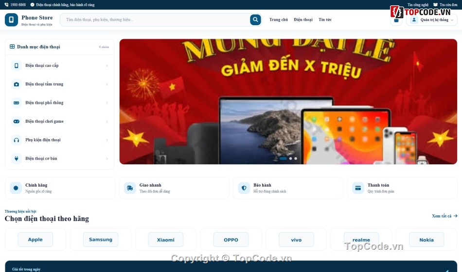 Website php,Web phụ kiện điện thoại,Web điện thoại